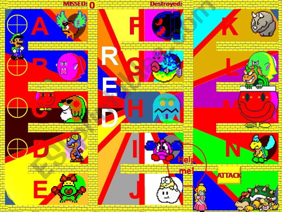 Mario Colour Maze Game Save The Princess Match the word to the color