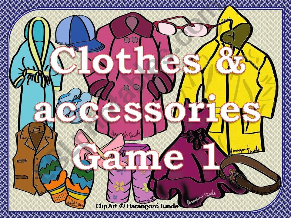 Clothes & Accessories Game 1 powerpoint