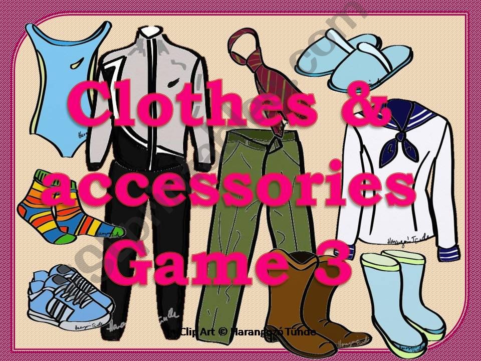 Clothes & Accessories Game 3 powerpoint