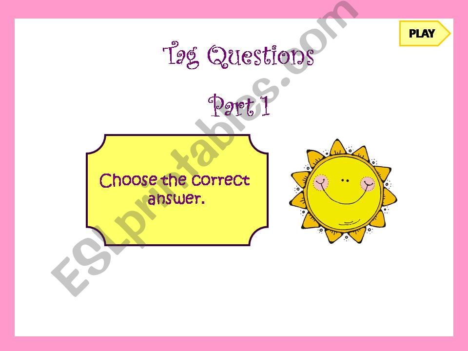 Tag Question powerpoint