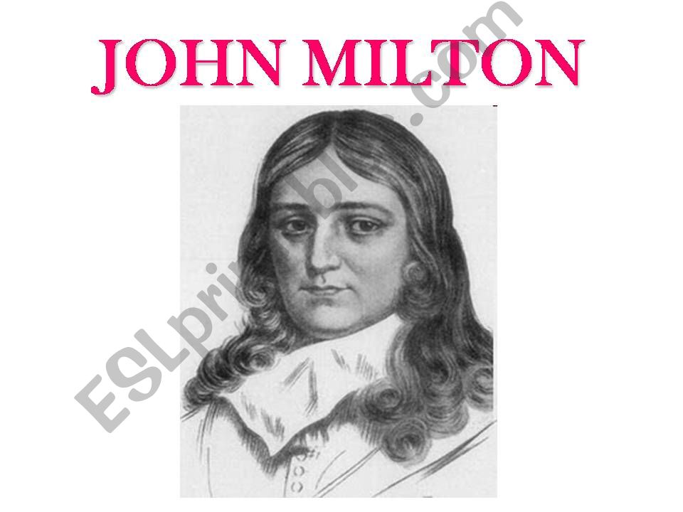 John Milton. Paradise Lost. powerpoint