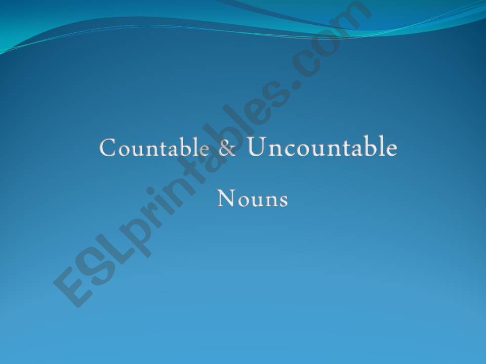Countable & Uncountable powerpoint