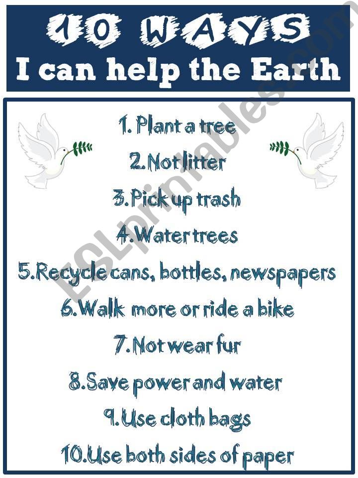 EARTH DAY (printable) powerpoint