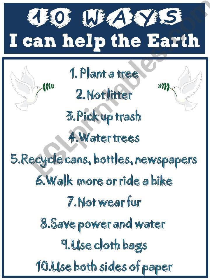 EARTH DAY (printable) powerpoint