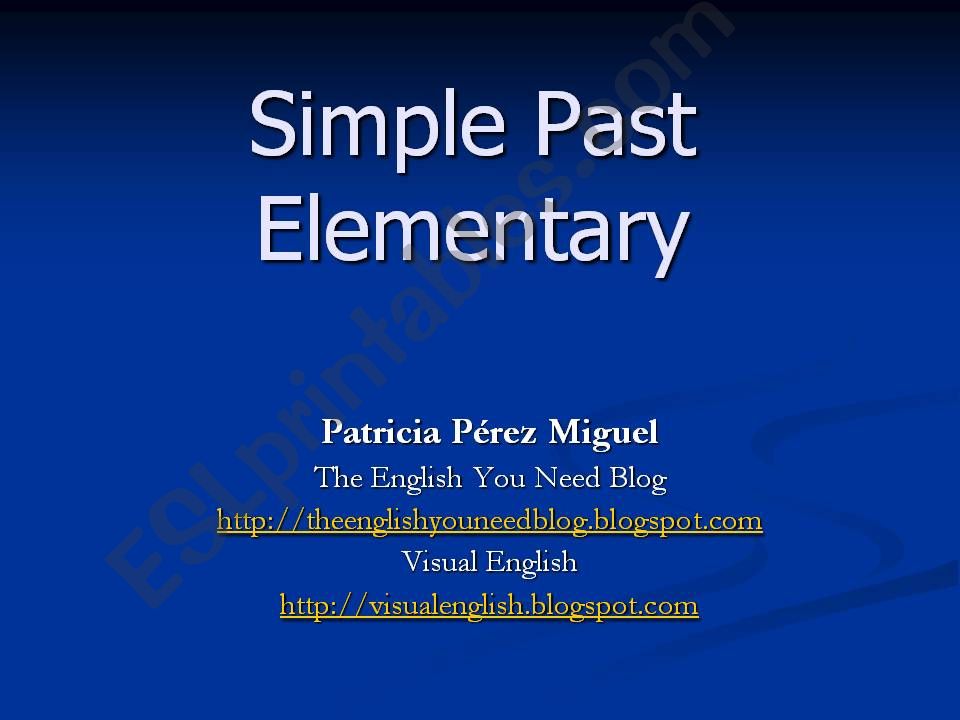 Simple Past Tense powerpoint