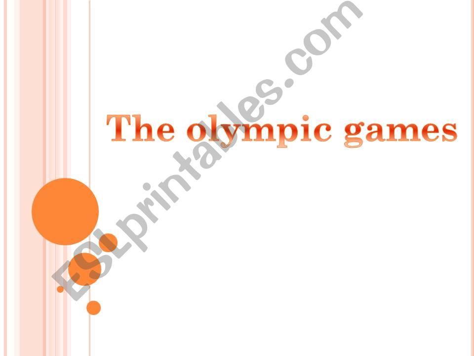 The olympic games powerpoint