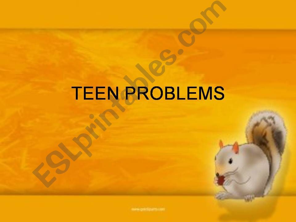 Teenage Problems powerpoint