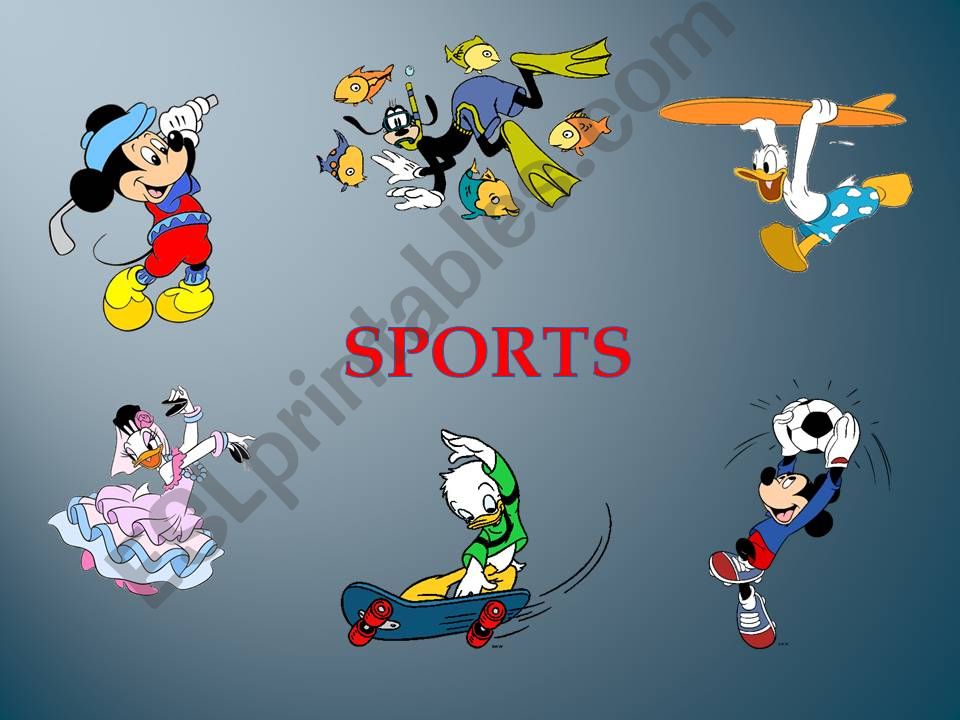 Sports with Disney Characters powerpoint