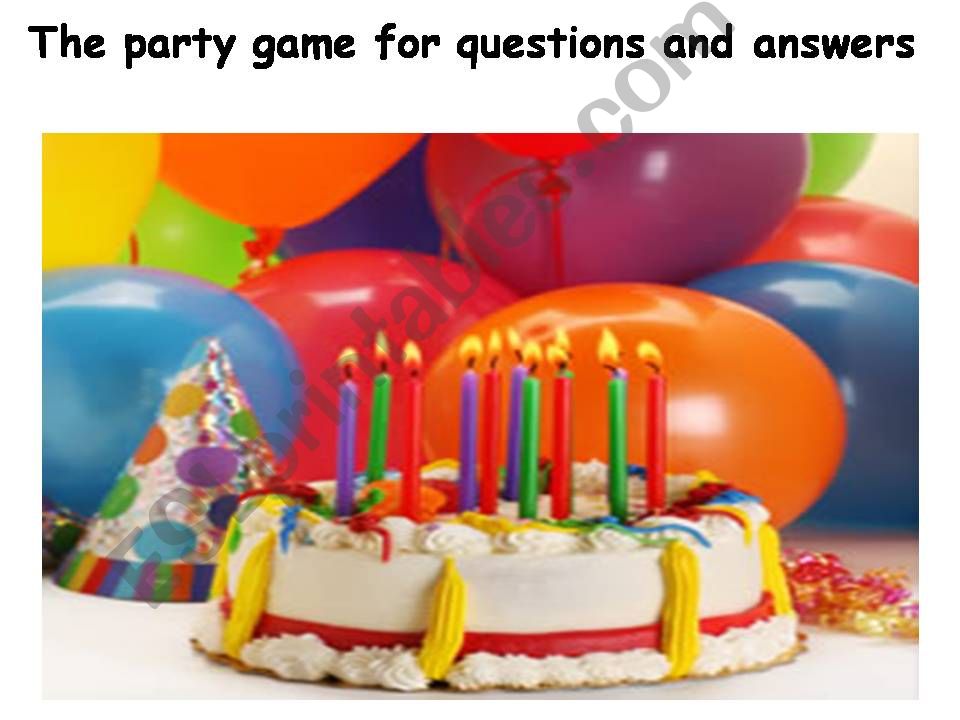 The party game for questions and answers