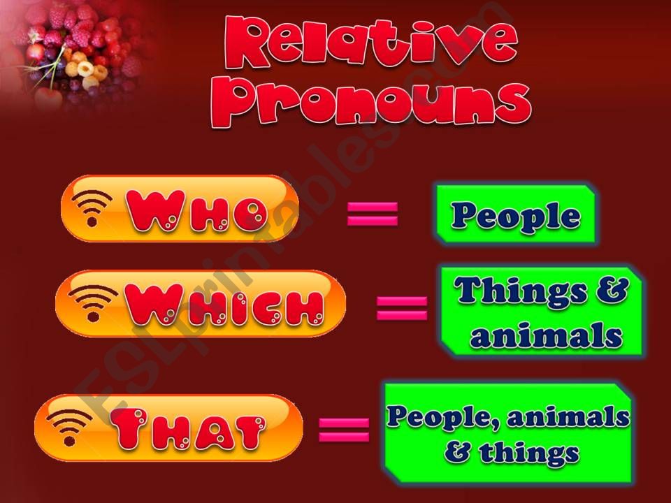 Relative Pronouns (info+practise) 3/3