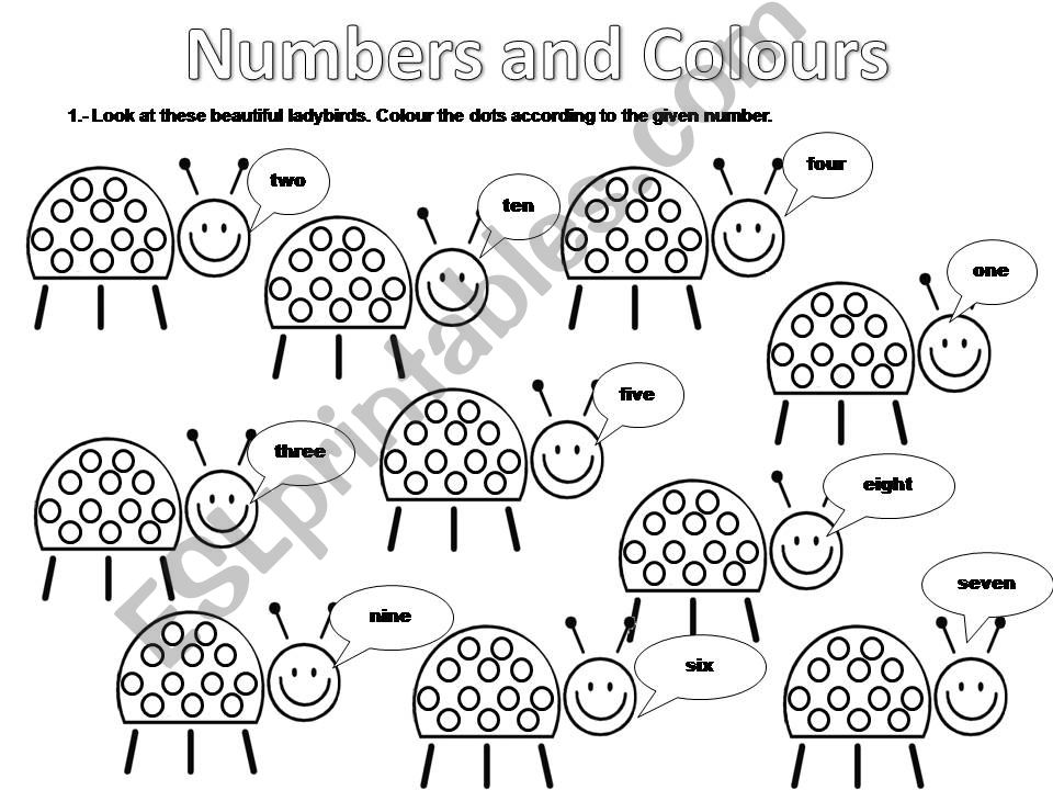 Numbers and colours powerpoint