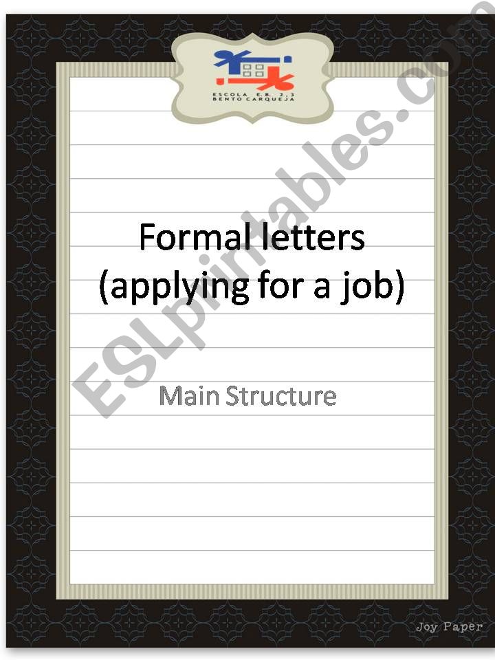 Formal letters powerpoint