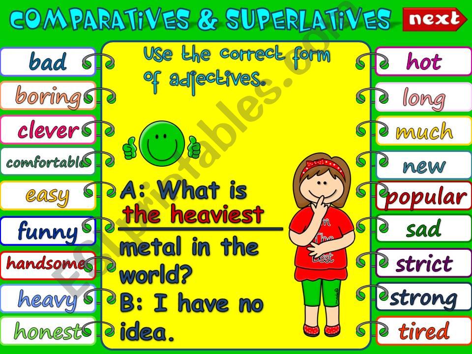 Comparatives & Superlatives *GAME* (2)