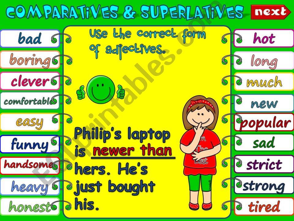 Comparatives & Superlatives *GAME* (3)