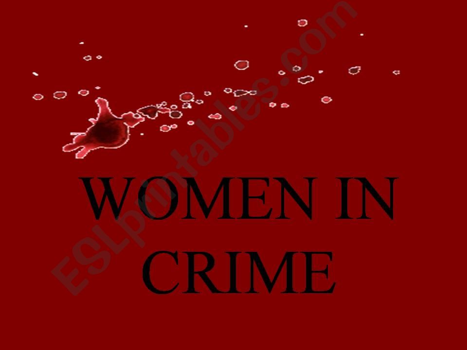 Women incrime powerpoint