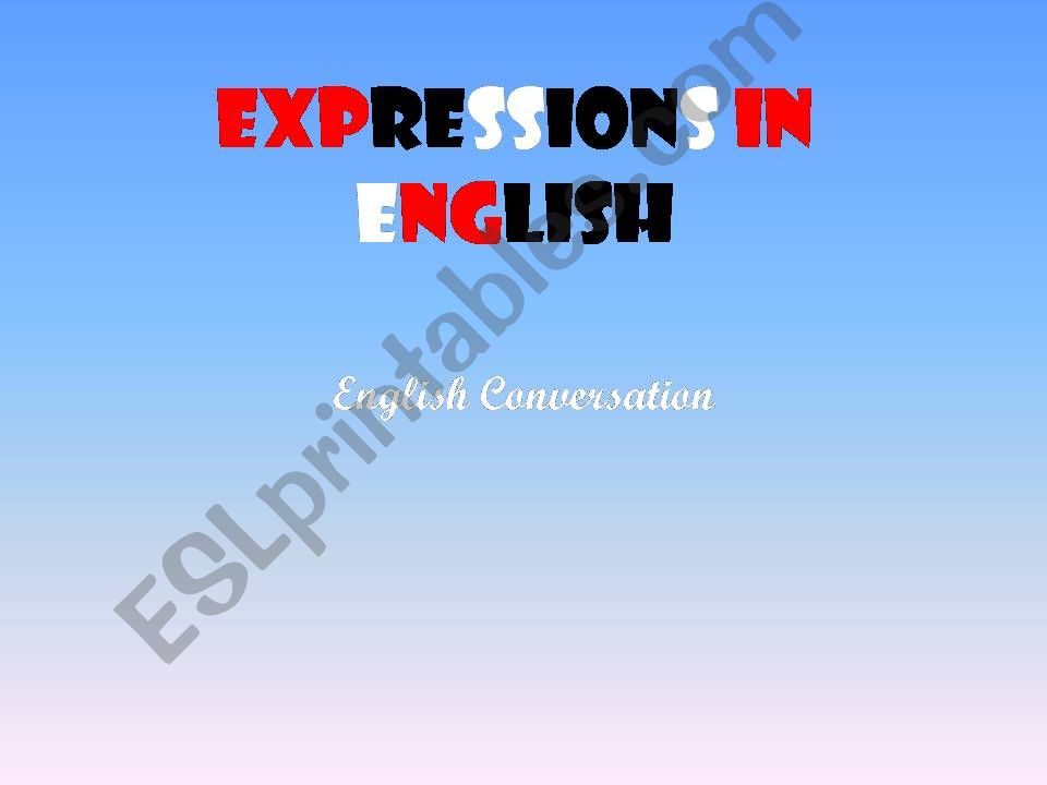 Idioms - Conversation on English expressions