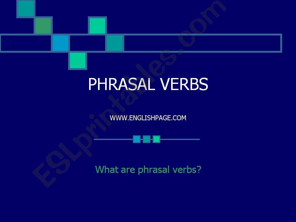 Phrasal Verbs powerpoint