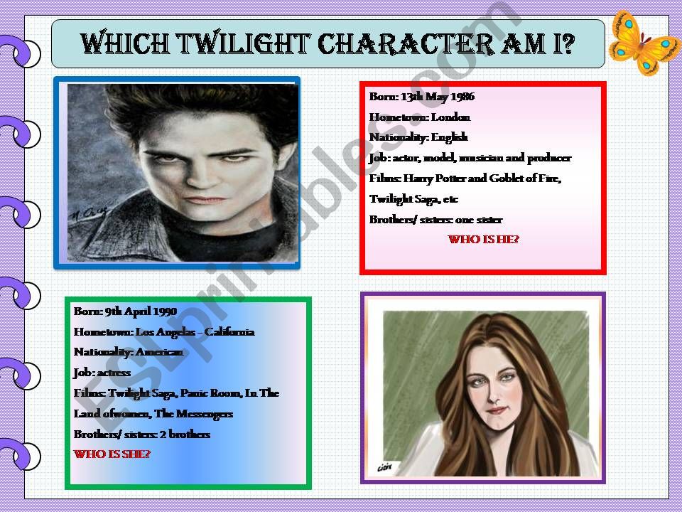 WHICH TWILIGHT CHARACTER AM I?