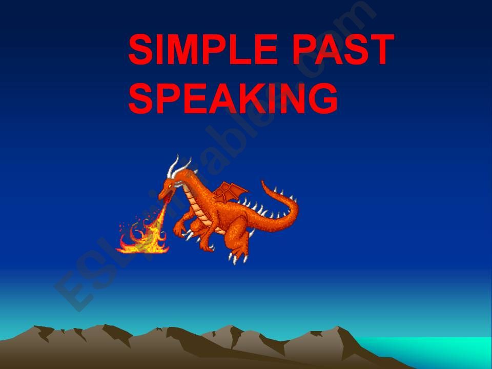 SIMPLE PAST SPEAKING powerpoint