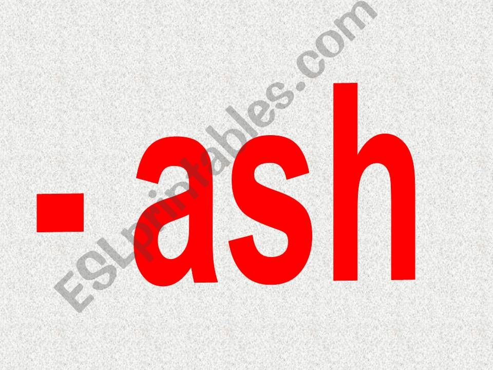 ash word family powerpoint