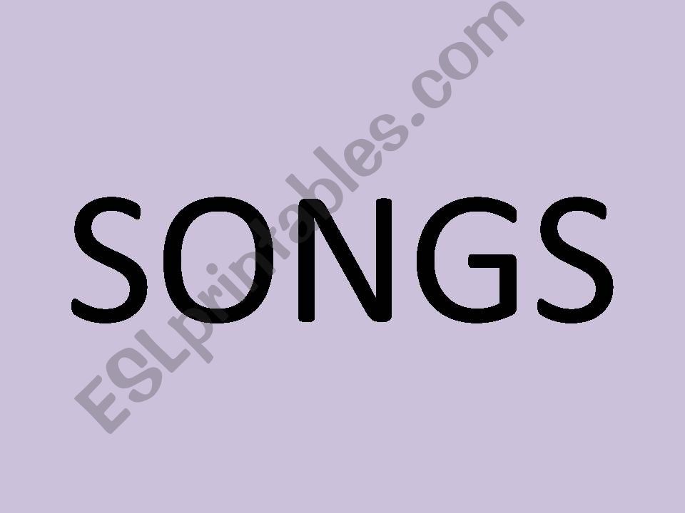 Songs powerpoint