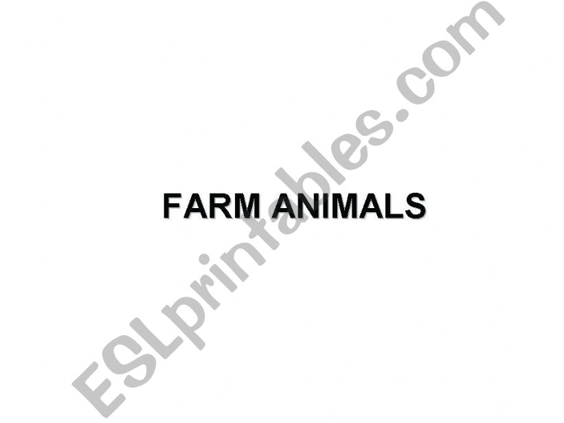 Farm ANimals powerpoint