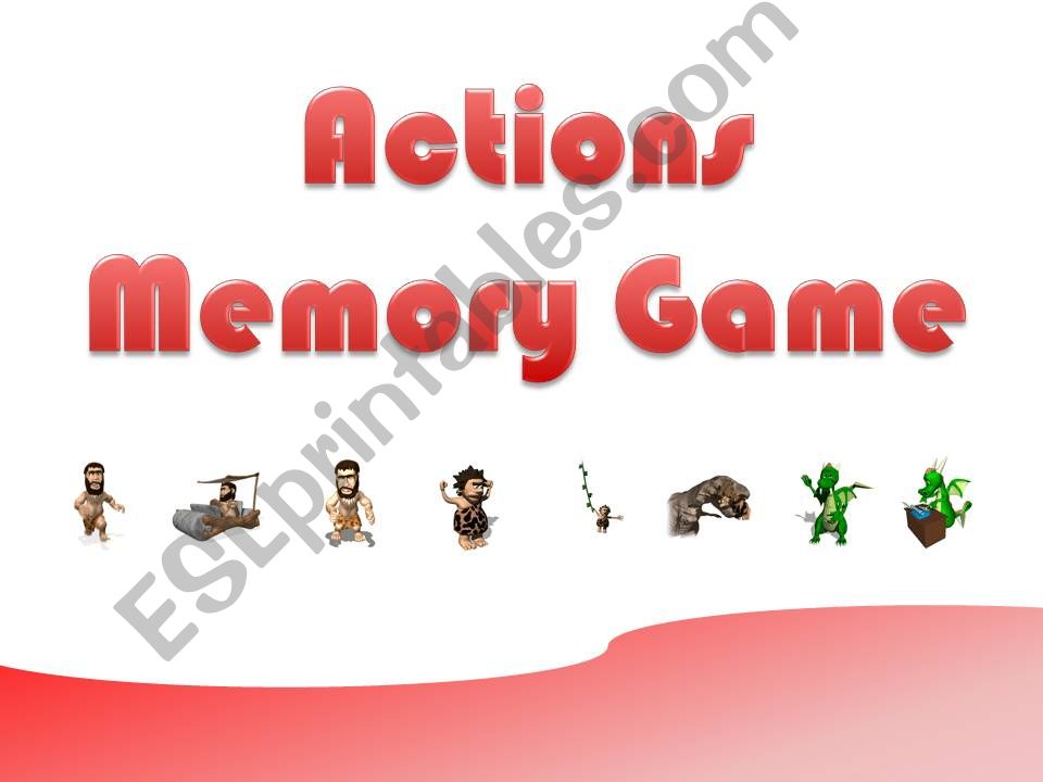 Actions Memory Game powerpoint