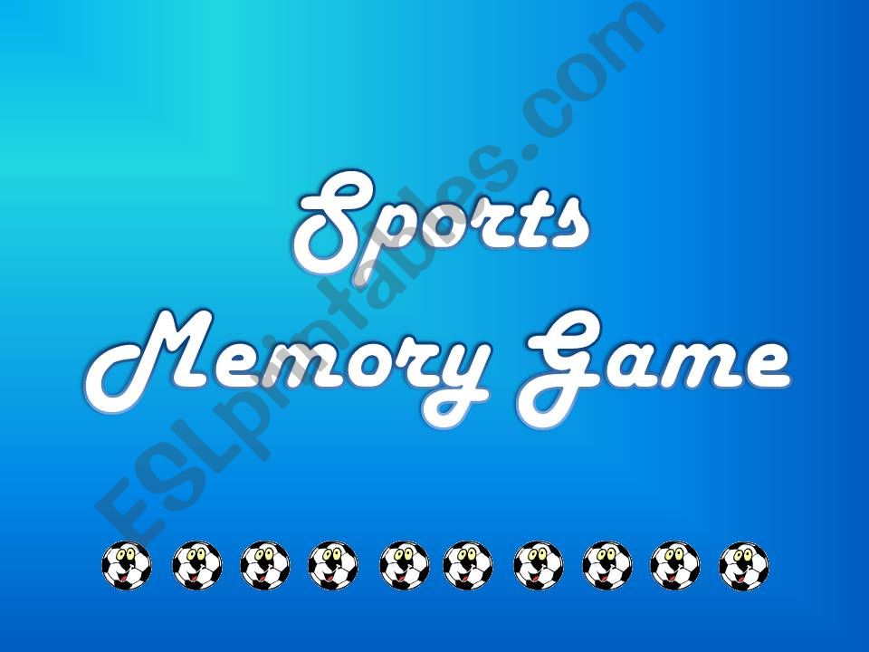 Animated Sports Memory Game powerpoint