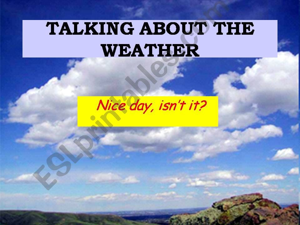 Talking about the Weather powerpoint