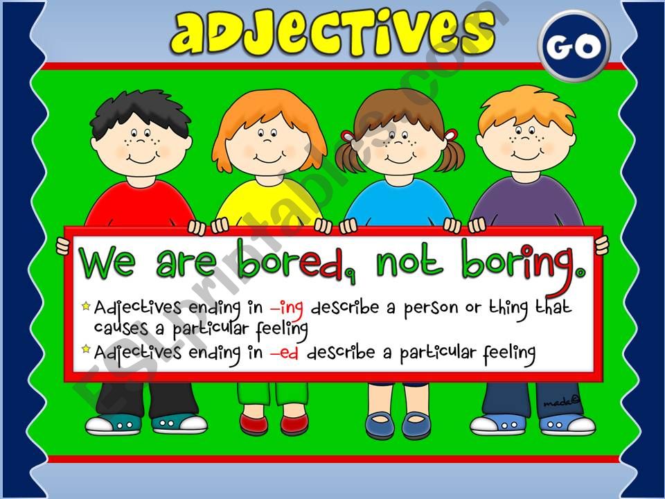 Adjectives with -ed and -ing *GAME* (1)