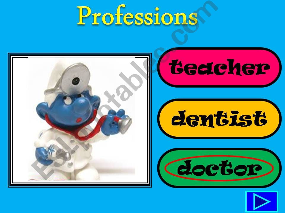 Smurf Professions powerpoint