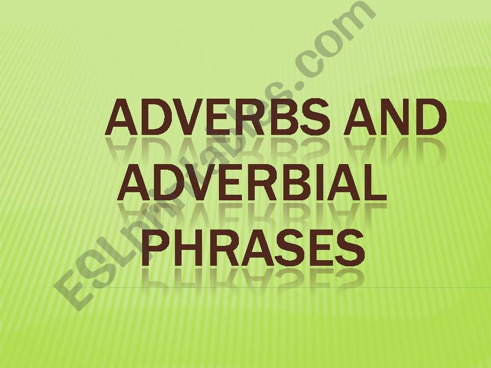 ADVERBS powerpoint