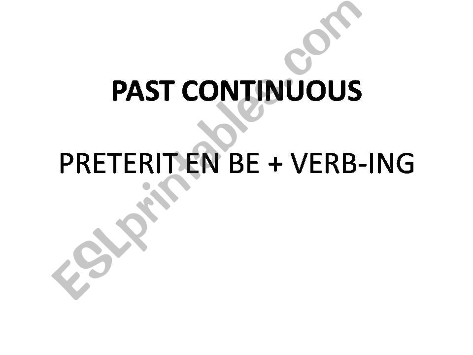 Past continuous powerpoint