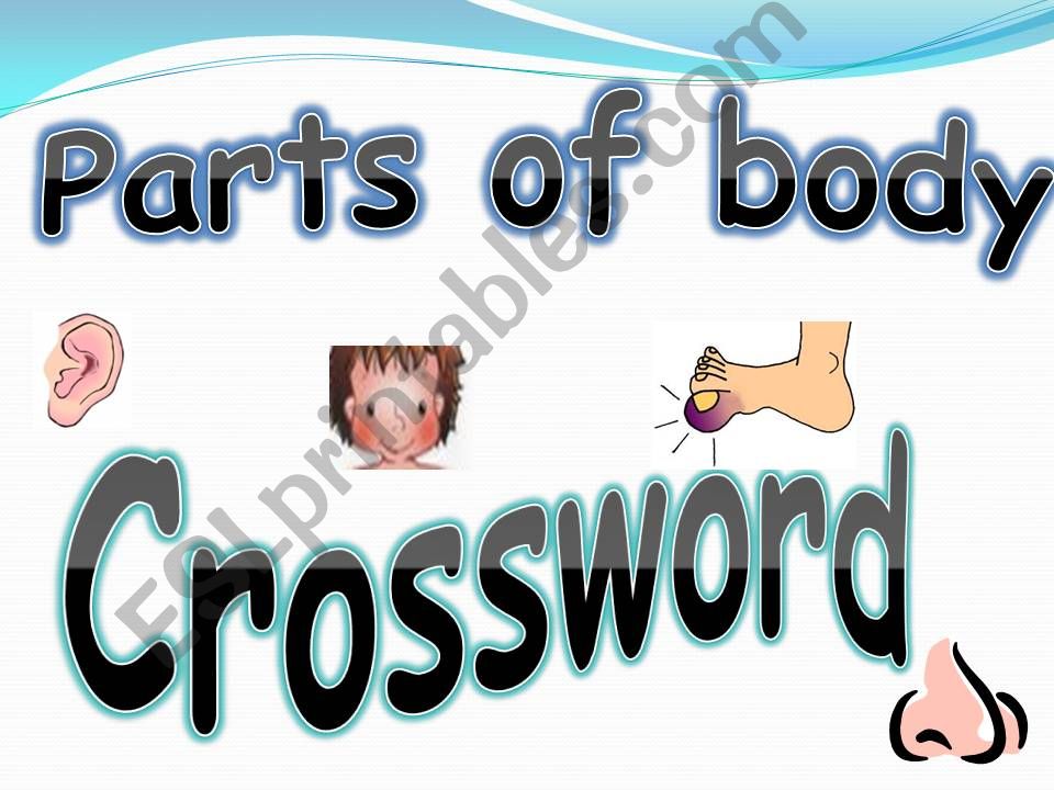 parts of body, crossword powerpoint