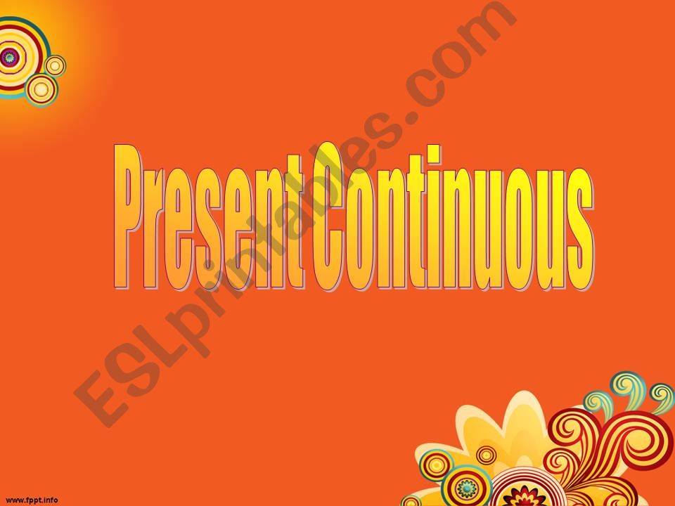 Present Continuous powerpoint