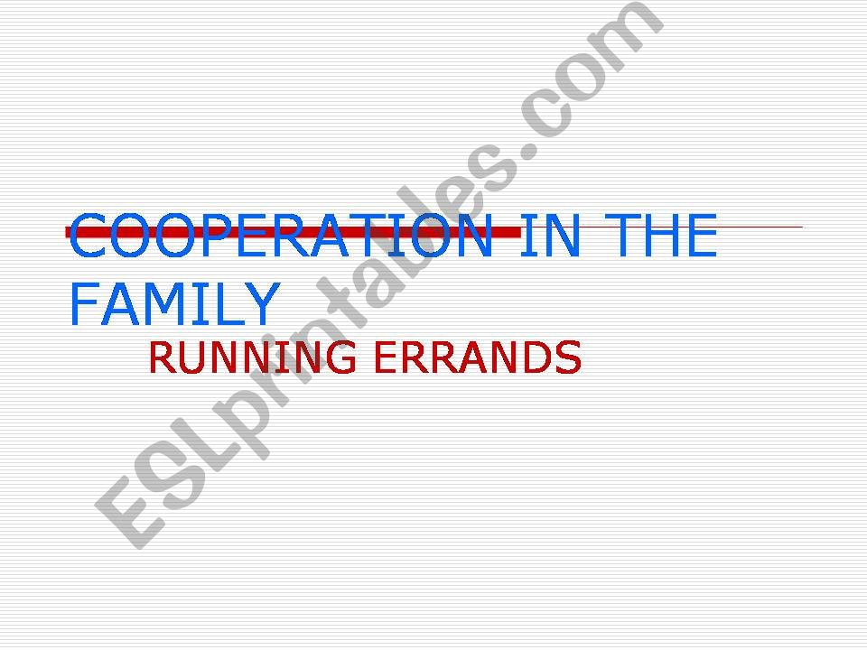 cooperation in the family powerpoint