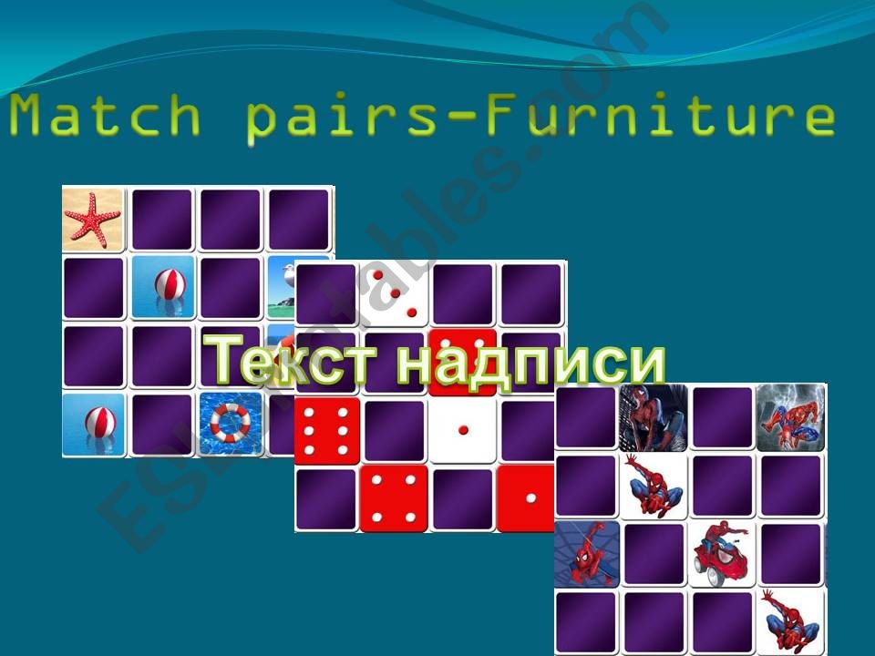 Game - Match pairs_Furniture powerpoint