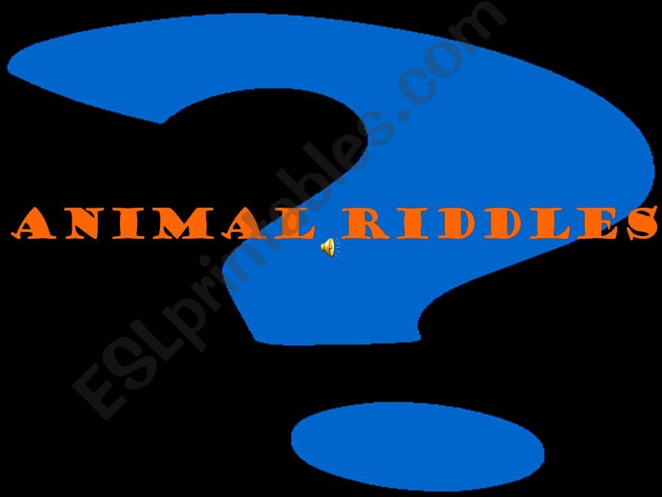 Animal Riddles powerpoint