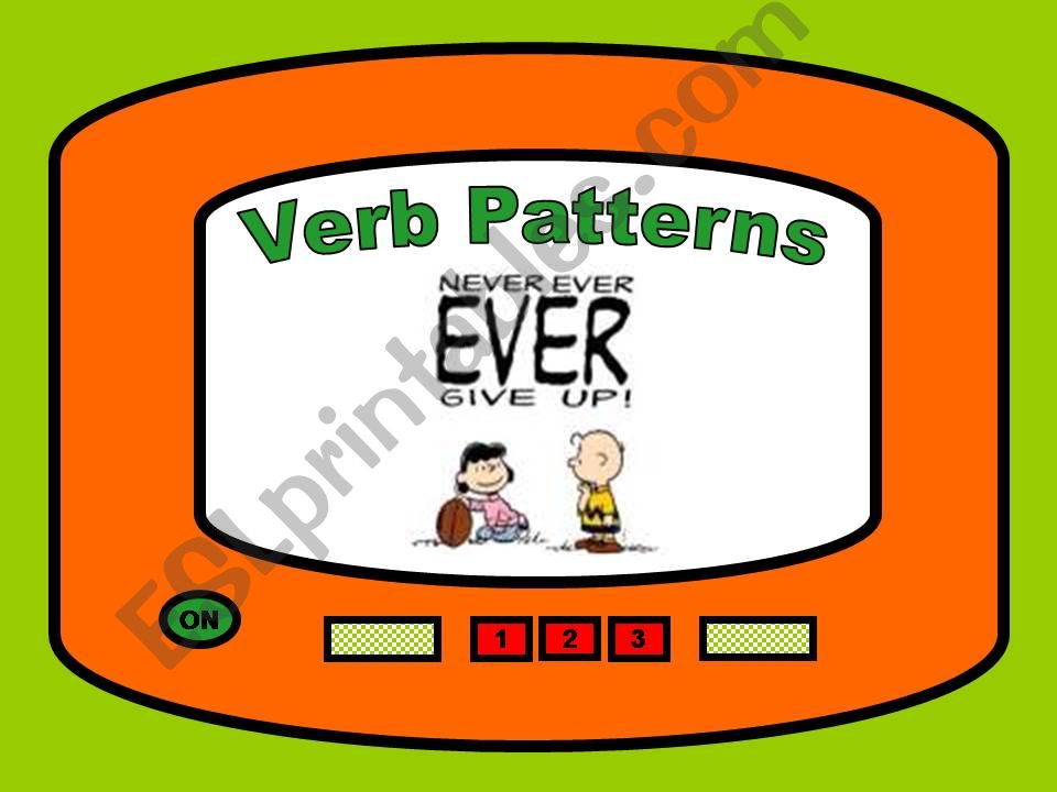 verb patterns powerpoint