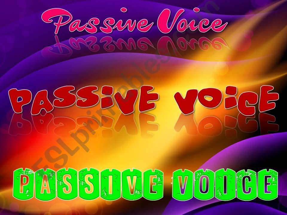Passive Voice EXERCISES powerpoint