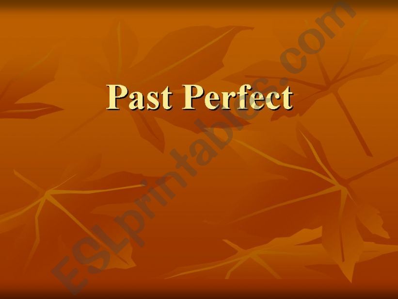past perfect powerpoint