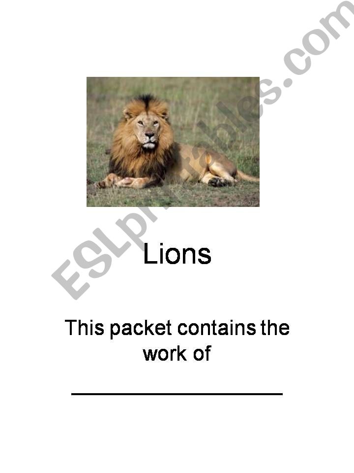 Lions - language packet powerpoint