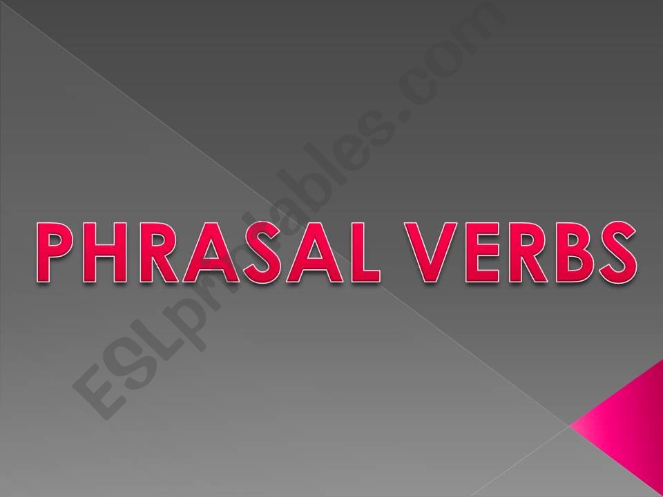 phrasal verbs powerpoint