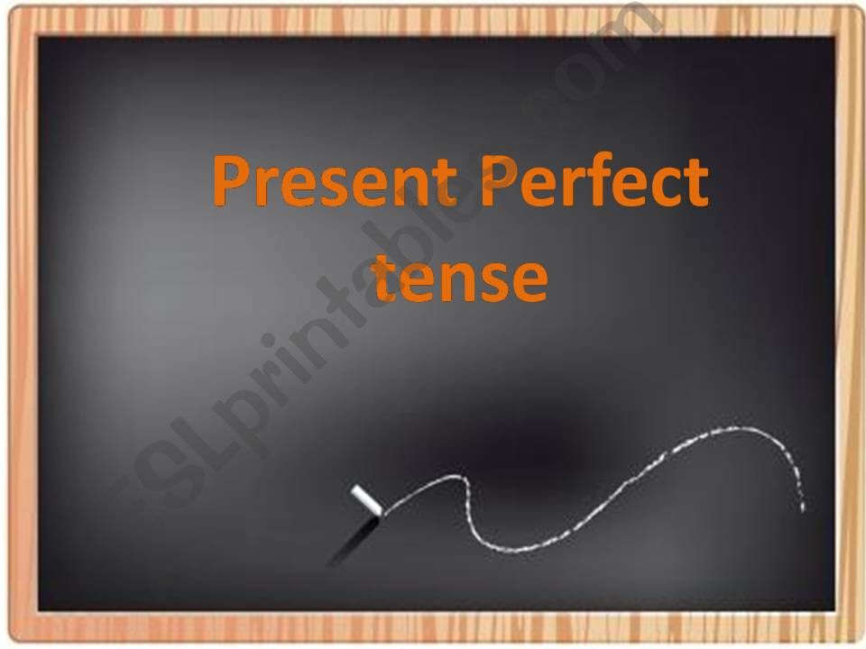 Present perfect tense - presentation