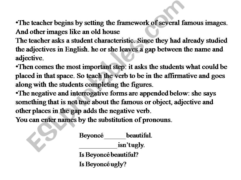 verb to be  powerpoint