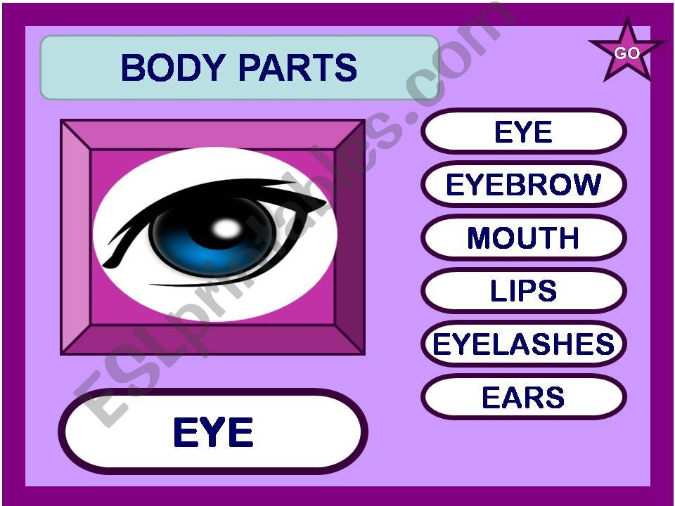 BODY PARTS powerpoint