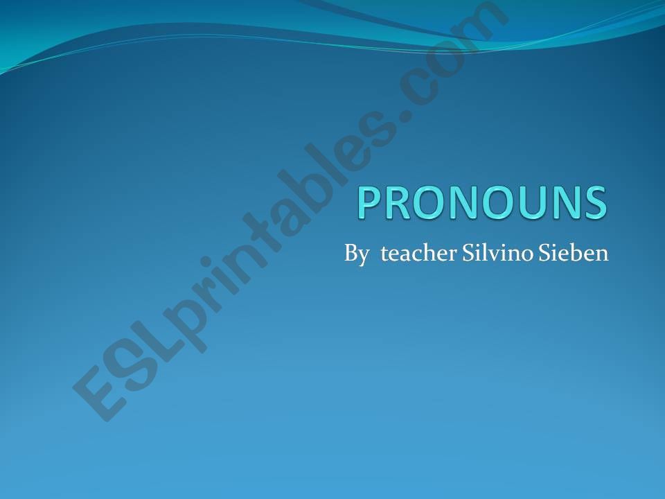 Subject and Object Pronouns powerpoint