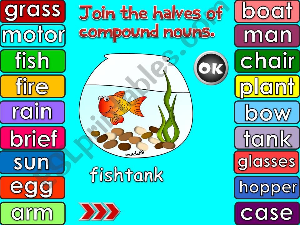 Compound nouns - GAME (2) powerpoint