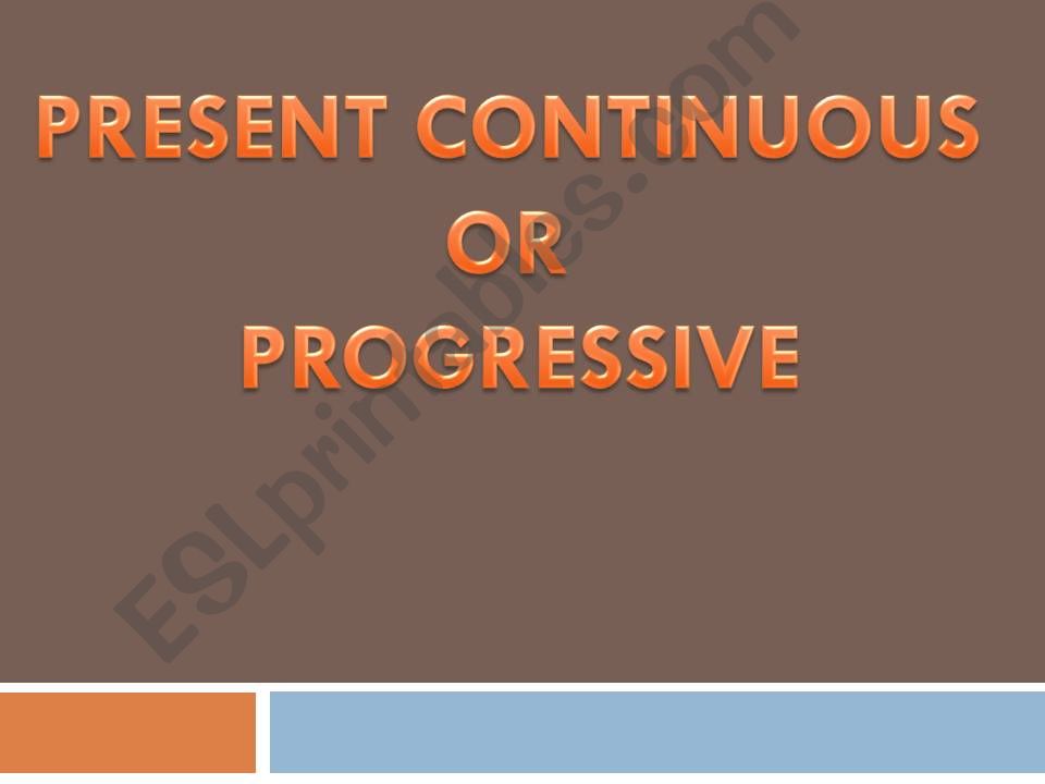 PRESENT PROGRESSIVE powerpoint