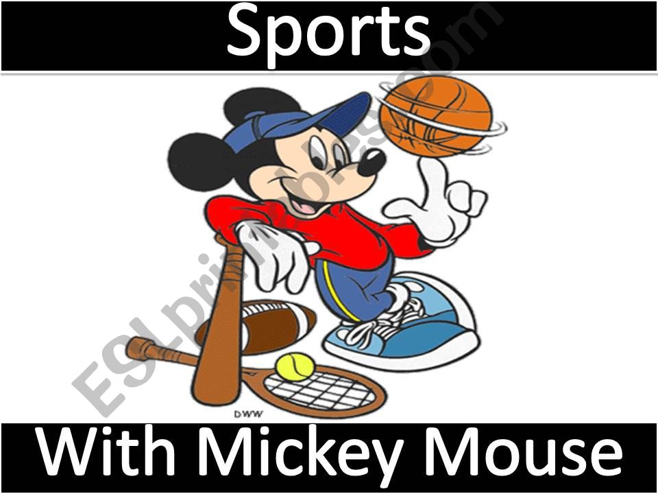 Sports with Mickey Mouse powerpoint